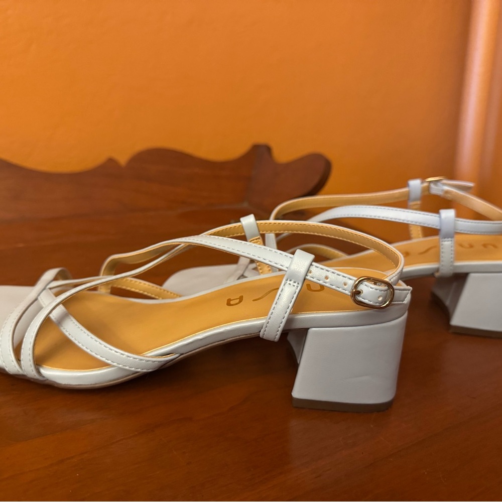 Unisa Baby Blue Strappy Block Heel Sandals